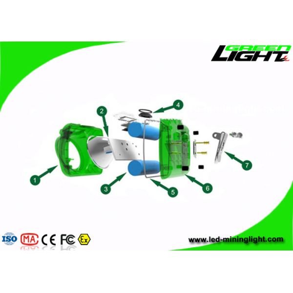 Quality Compact Cordless Led Miners Cap Lamp 6.8ah Rechargeable Battery Msha Approved wholesale