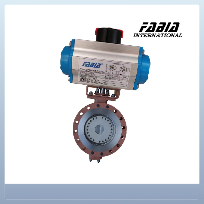 Three Eccentric Butterfly Valve Control Bring a Pneumatic Actuator