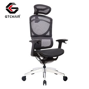High Back Executive Office Chair With Headrest Ergonomic Adjustable Lumbar