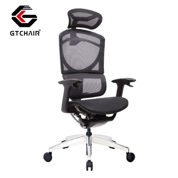 High Back Executive Office Chair With Headrest Ergonomic Adjustable Lumbar