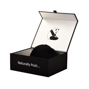 Cheap Custom Black Printed Rigid Magnet Cardboard Baseball Hat Packaging Box for sale