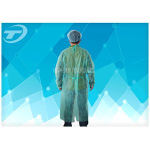 Medical Lab Breathable Disposable Scrub Suits Non woven With Shirt Collar