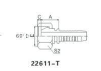 22611Y BSP Hydraulic Hose Fitting , Hydraulic Hose Pipe Fittings (22611Y )