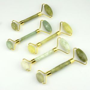 Cheap Green Xiuyan Jade Roller Stone Face Roller