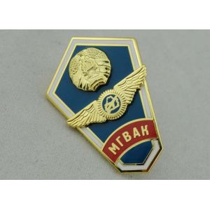 Copper / Pewter Souvenir Badges Army With Gold Printed