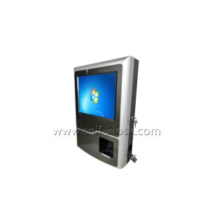 All In One PC Wall Mount Kiosk With NFC Card Reader And Printer