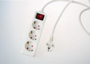 Cheap Netherlands White Power Board 3 Outlets With Switch Custom Power Code for sale