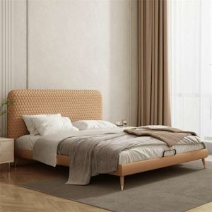 OEM ODM Solid Wood And Upholstered Bed Adjustable Height