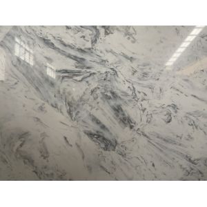 NSF Calacatta Quartz Stone Slab With White Background Scratch Resistant