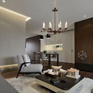 Iron farmhouse chandelier with white wood bead (WH-CI-26)