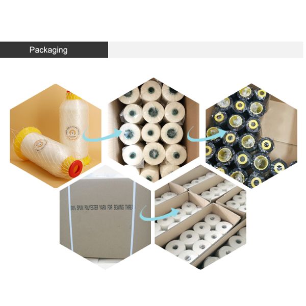 100% Polyester Staple Fiber Spun Poly Thread 4000Y 5000Y 10000Y