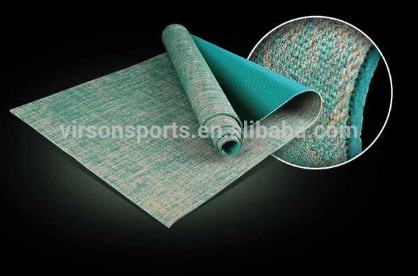 Virson Yoga&Pilates Mat/Fashionable pvc jute yoga mats