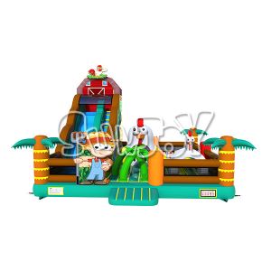 0.45mm PVC Chicken Farm Playground Inflatable Bouncer
