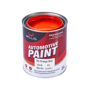 Two Component Automotive Paint 2k Anti Yellowing Red Auto Refinish