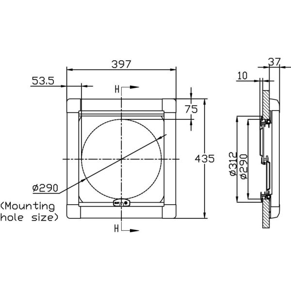 Self-Propelled/Trailer Rvs Row Round Window for RV Truck Camper Motorhomes DIY