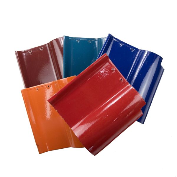 Quality Colored Glazed Clay Roof Tile Curved Spanish Style Roofing Material wholesale
