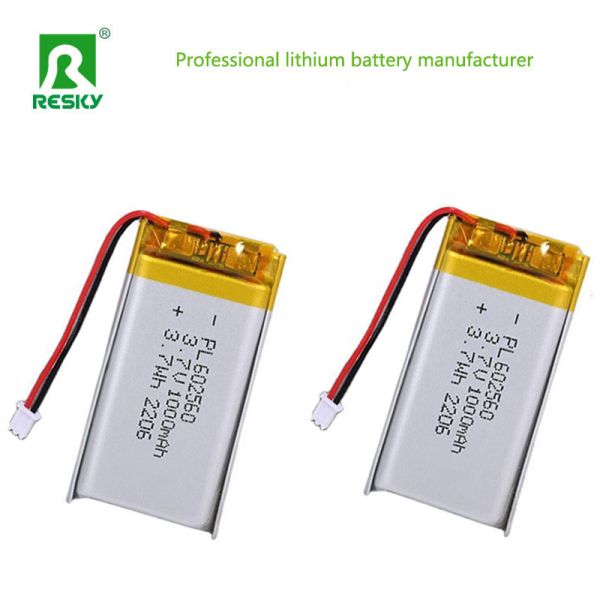 Lithium Battery Cell LP602560 3.7v 4.2v 1000mAh Rechargeable Lipolymer Batteries For GPS Tracker