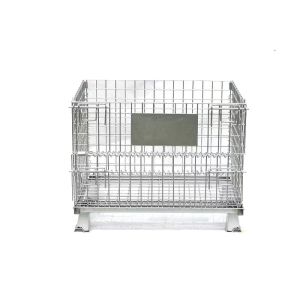 Turnover Box Ss304 Foldable Wire Mesh Cage Alkali Resistant Metal Butterfly