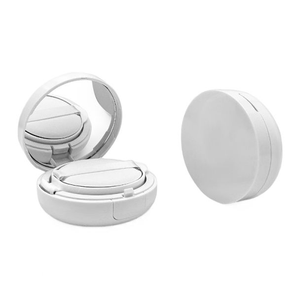 Refillable Round Transparent Cushion Foundation Case for Light To Medium