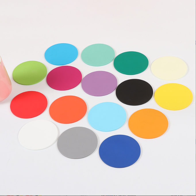 Sustainable Plastic Round Soft PVC Cup Coaster For Drink with Custom Logo