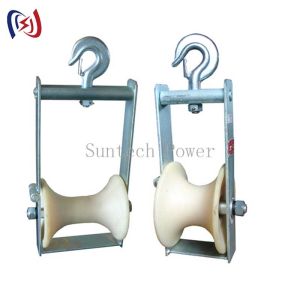 Aerial Cable 120 X 130mm Conductor Stringing Blocks Stringing Roller Block For