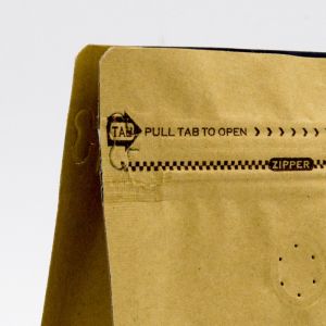 One-Way Exhaust Valve Coffee Packaging Bags Design Eight-Side Sealing Square