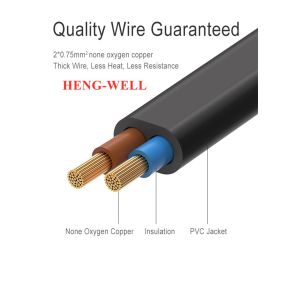 SAA RCM 2PIN Rated 7.5A 250V AC Power Cord With Customized Length Cord For Home