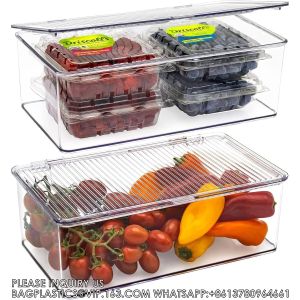 China Plastic Bathroom Vanity Organizer Bin With Lid For Medication, Accessories, Cosmetics And More, 7.25 X 10.75 X 5 on sale