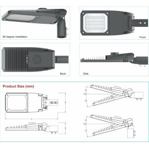 Customized Led Street Light Housing High CRI 80