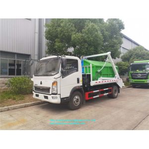 Sinotruk Howo 4x2 Sewer Suction Truck 5m3 Arm Roll Container Garbage Bin