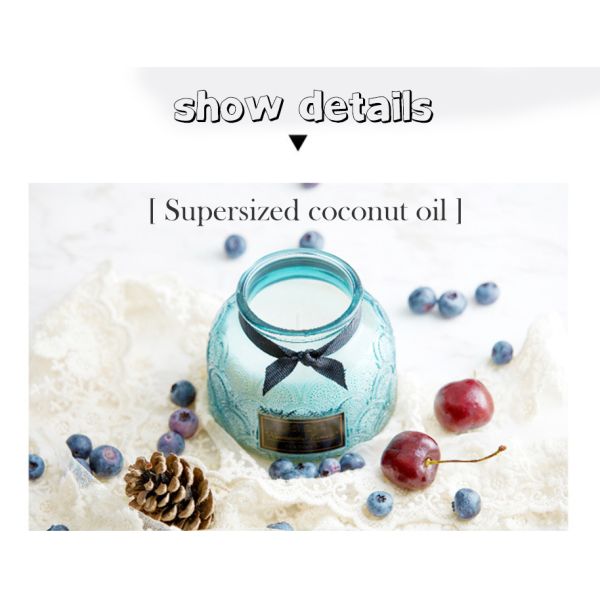 Lace Pattern Glass Soy Candle Jar Natural Soy Wax Candles