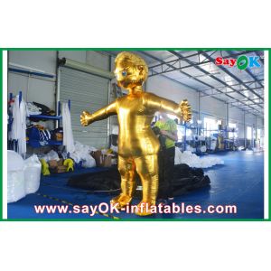 Cheap Golden Man Cloth Inflatable Cartoon Characters For Birthday Parties for sale