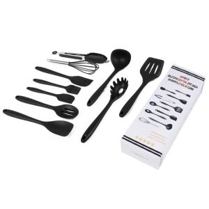 BPA Free Non Stick Cooking Baking 10 Pieces Set Silicone Kitchen Utensils Set