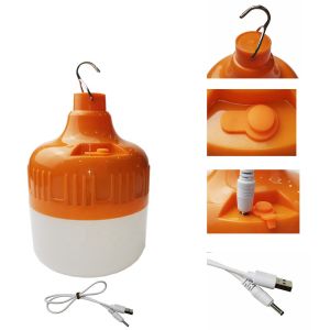 Automatic Charging Emergency LED Bulb 100W DC 5V 100lm/W 270 Degree