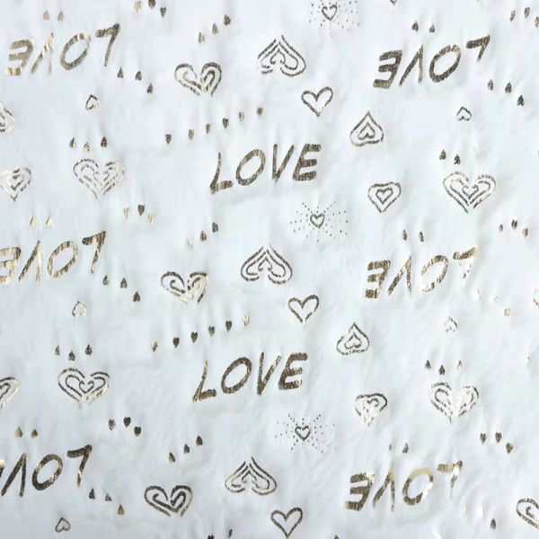 Quality Super Soft Recycled 100 Polyester Hot Stamping Foil Bronzed Faux Fur Rabbit Fabric for Cushions Pillows Home Blanket wholesale