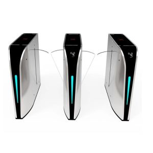 Bidirectional RS232 Flap Barrier Turnstile For Metro and Airport
