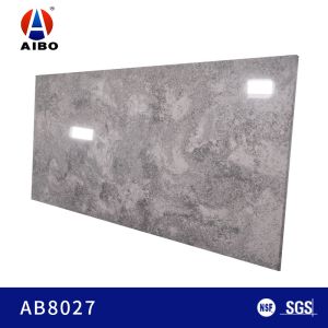 China Leathered Finish 20MM Grey Calacatta Wall Panel Quartz Surface on sale