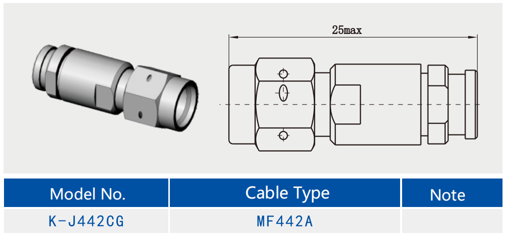 K2.92 Male Stainless Steel RF Coaxial Connector For MF442A Cable Plug