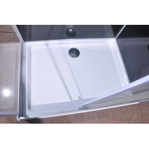 silive painted Square Shower Cabin With White Acrylic ABS Tray