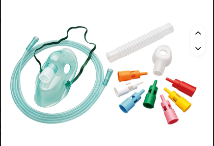 Class II Venturi Mask with Seven Color-Coded Adapters for 24%-60% Oxygen