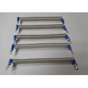 120MM Clear Spiral Coiled Urethane Tether w/Screw Terminal Connectors