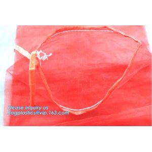 30x47cm gold yellow HDPE material raschel mesh bags for packing cabbage with