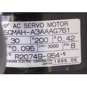 Industrial Servo Motor Yaskawa SGMAH Series Ins B SERVO MOTOR SGMAH-A3AAAG761