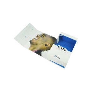 Customizable Earphone Package Style In Folding Cardboard Book Type Box With UV