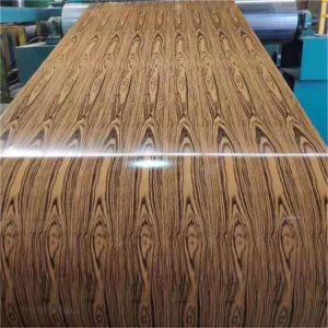 3D Wooden Pattern Coating Aluminium Alloy Coil For Metal Roller Shutter Door