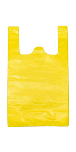 yellow plastic bags