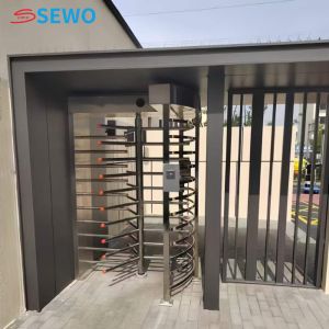 Custom Construction Site Security Turnstiles Full Height Turnstile Entry System