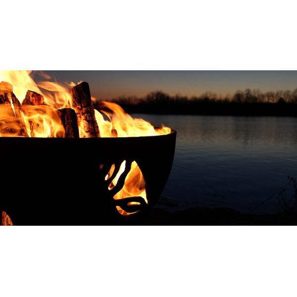 Corten Steel Fire Pit Laser Cut Animal Fire Pit Camping Wood Burning Bonfire