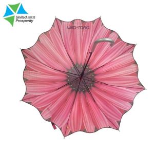 Compact Strong Auto Open Stick Umbrella Pink Length 70-100cm For Rainy Days