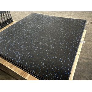 Easy to Clean and Maintain Black Base Gym Rubber Flooring Mats with Different